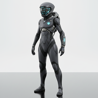 Terranaut suit rendered in Blender